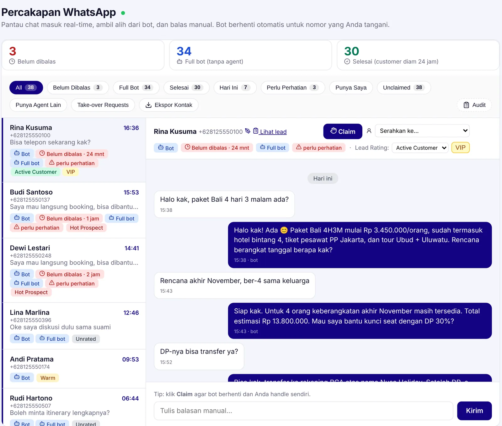 DEI Chatbot dashboard screenshot: Chat Flags